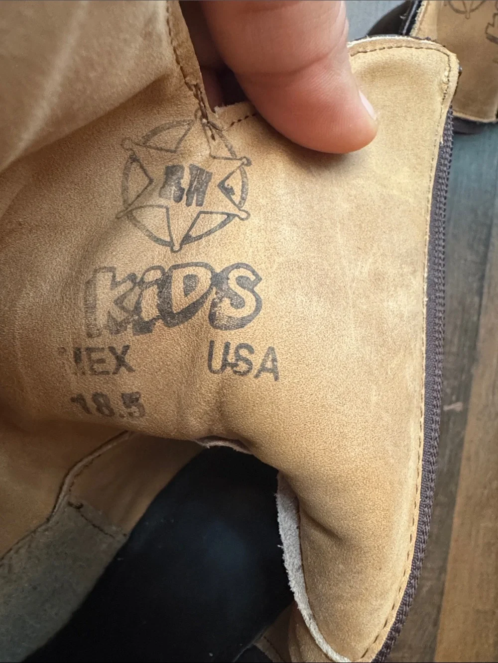 Kids Brown Embroidered Western Pull-On Boots